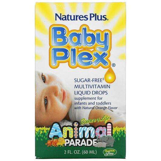 Основне фото товара Natures Plus, Baby Plex, Рідкі Мультивітаміни, 60 мл