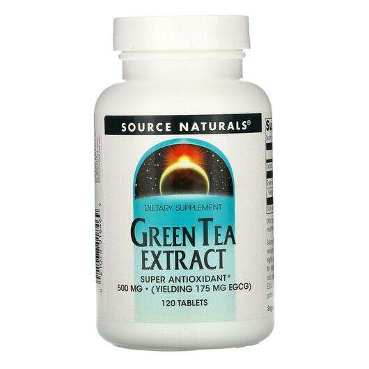 Основне фото товара Source Naturals, EGCG 500 mg, Екстракт Зеленого чаю 500 мг, 12...