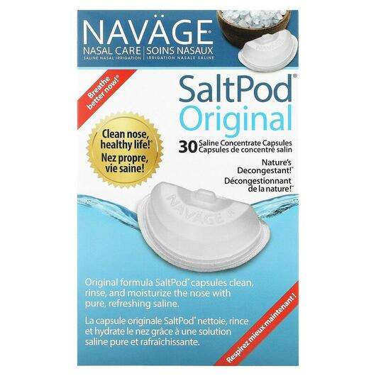 Nasal Care Saline Nasal Irrigation Saltpod Original, Середство для промивки носа, 30 Saline Concentrate капсул