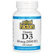 Фото товару Vitamin D3 50 mcg 2000 IU, Вітамін D3, 240 капсул