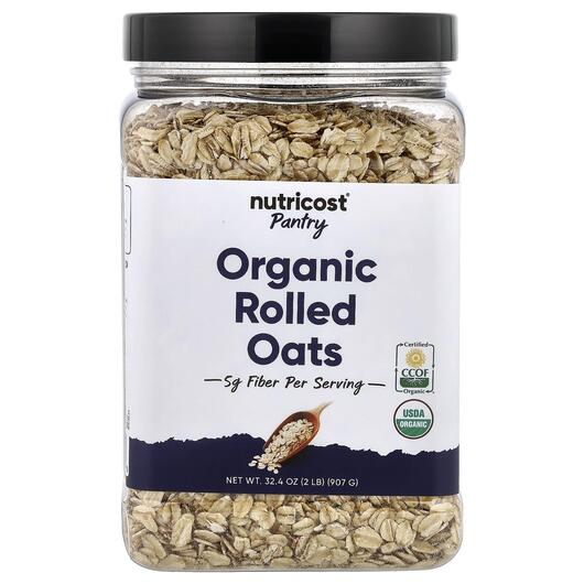 Основне фото товара Nutricost, Pantry Organic Rolled Oats, Овес, 907 г