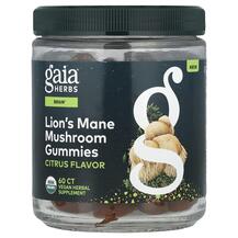 Lion's Mane Mushroom Gummies Citrus Грибы Gaia Herbs