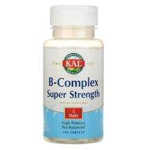 KAL, B-Комплекс, B-Complex Super Strength, 100 таблеток