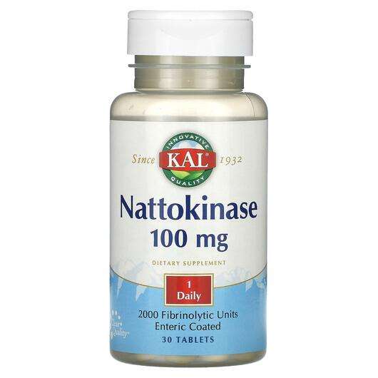 Основне фото товара KAL, Nattokinase 100 mg, Наттокіназа, 30 таблеток