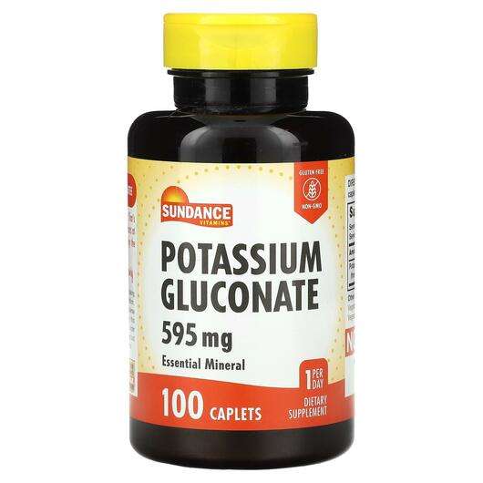 Основное фото товара Sundance Vitamins, Калий, Potassium Gluconate 595 mg, 100 капсул