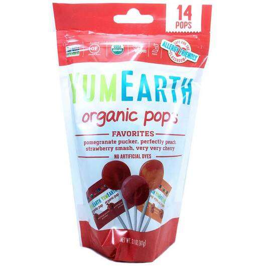 Organic Pops, Органічні цукерки 14 штук, 85 г
