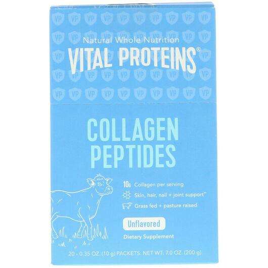Collagen Peptides Unflavored, Колагенові пептиди 20 шт, 10 г