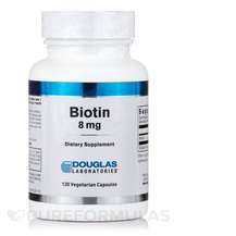 Douglas Laboratories, Biotin 8 mg, Вітамін B7 Біотин, 120 капсул