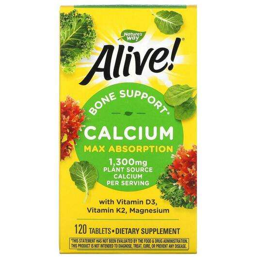 Alive! Calcium Max Absorption Bone Formula, 120 Tablets