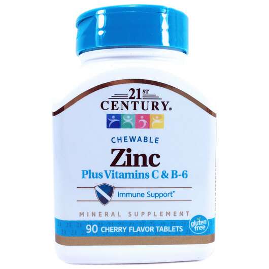 Zinc + Vitamins C & B-6, Цинк плюс С і В-6, 90 таблеток