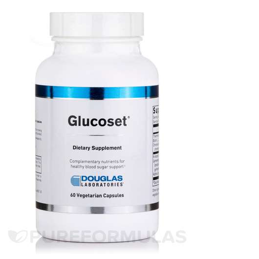 Основное фото товара Douglas Laboratories, Поддержка глюкозы, Glucoset, 60 капсул