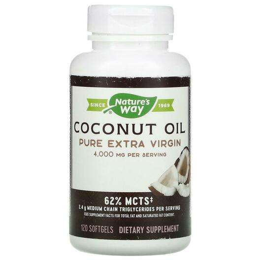 Основне фото товара Nature's Way, Coconut Oil Pure Extra Virgin 1000 mg, Кокосова ...