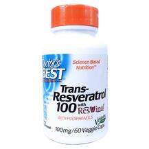Doctor's Best, Trans-Resveratrol 100 100 mg, 60 Veggie Caps