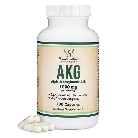 AKG Alpha Ketoglutaric Acid 1000 mg, 180 Capsule