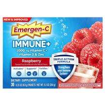 Immune+ Vitamin C + Vitamin D & Zinc Raspberry 30 Packets,...
