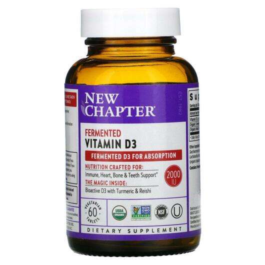 Основне фото товара New Chapter, Fermented Vitamin D3 2000 IU, Ферментований Вітам...