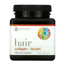Youtheory, Коллаген c Кератинами, Hair Collagen + Keratin, 120...