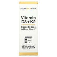 California Gold Nutrition, Витамин E, Vitamin D3 + K 225 mcg 1...