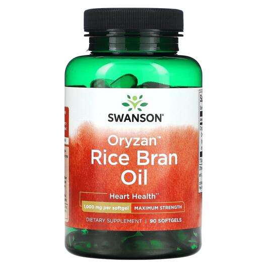 Основне фото товара Swanson, Oryzan Rice Bran Oil Maximum Strength 1000 mg, Отруби...