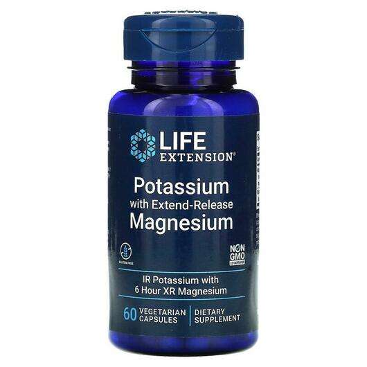 Основне фото товара Life Extension, Potassium with Extend-Release Magnesium, Калій...