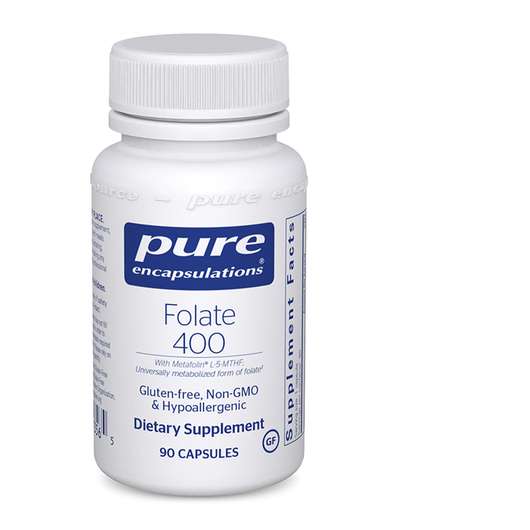 Основне фото товара Pure Encapsulations, Folate 400, Фолат, 90 капсул