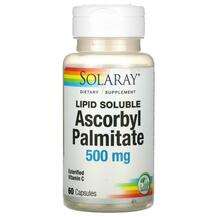 Solaray, Ascorbyl Palmitate 500 mg, Аскорбіл Пальмітат 500 мг,...
