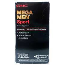 GNC, Mega Men Sport, Мультивітаміни для чоловіків, 180 капсул