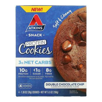 Купить Snack Protein Cookies Double Chocolate Chip 4 Cookies 39 g Each