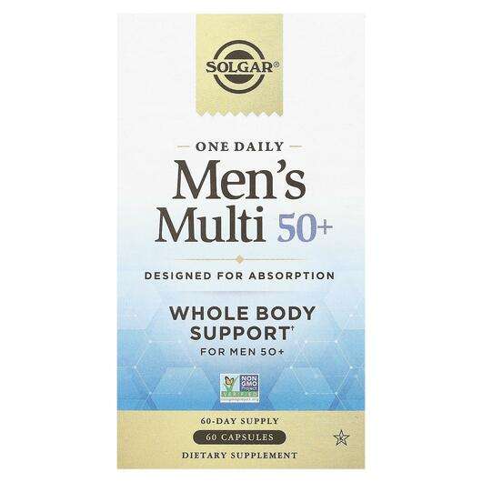Основне фото товара Solgar, One Daily Men's Multi 50+, Мультивітаміни для чоловікі...