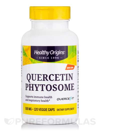 Основне фото товара Healthy Origins, Quercetin Phytosome 500 mg, Кверцетин, 120 ка...