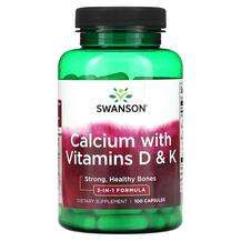 Swanson, Кальций с D3 & K2, Calcium with Vitamins D & ...