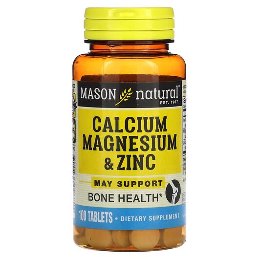 Основное фото товара Mason, Кальций, Calcium Magnesium & Zinc, 100 таблеток