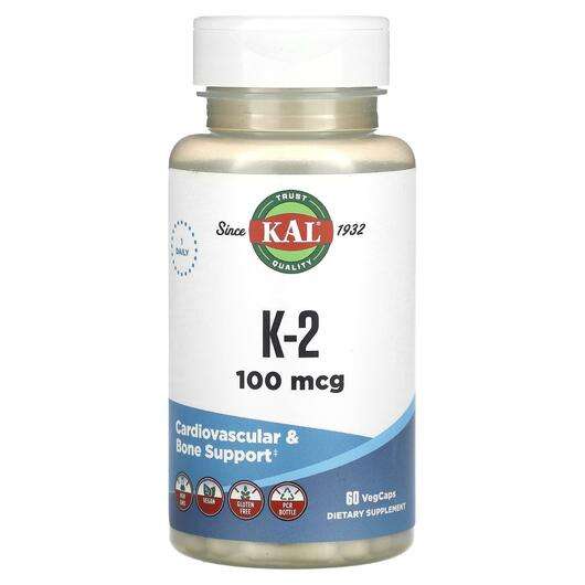 Основное фото товара KAL, Витамин K2, K-2 100 mcg, 60 капсул
