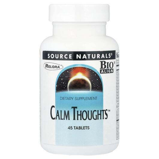 Основное фото товара Source Naturals, Поддержка стресса, Calm Thoughts, 45 таблеток