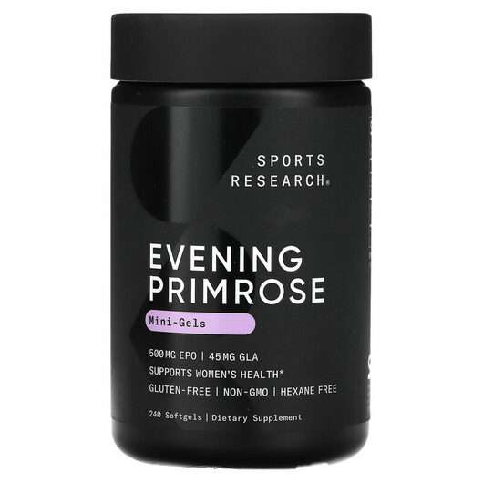 Основное фото товара Sports Research, первоцвет 500 мг, Evening Primrose 500 mg 240...