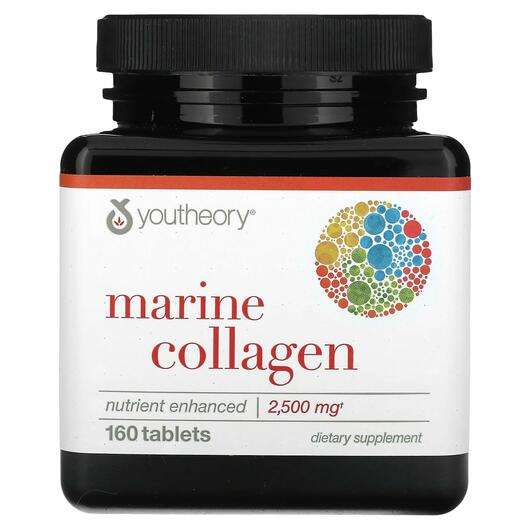 Основное фото товара Youtheory, Морской коллаген, Marine Collagen 500 mg, 160 таблеток