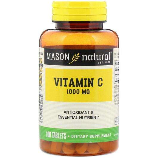 Основне фото товара Mason, Vitamin C 1000 mg 100, Вітамін C, 100 таблеток