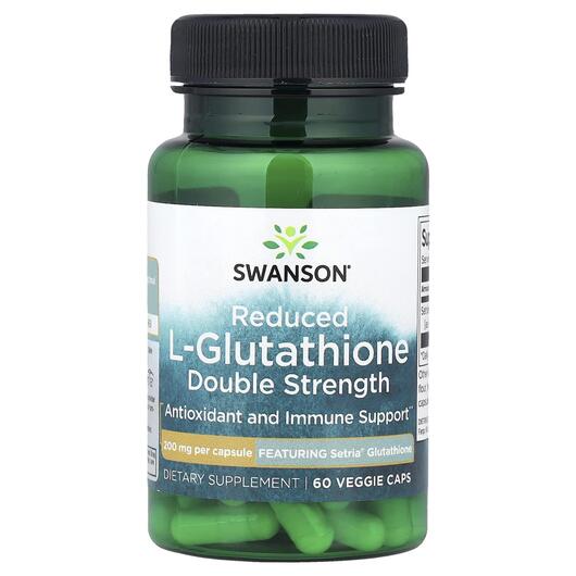 Основное фото товара Swanson, L-Глутатион, Reduced L-Glutathione 200 mg, 60 капсул