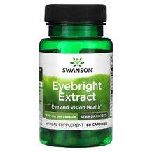 Swanson, Очанка, Eyebright Extract 400 mg, 60 капсул