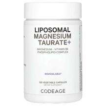 CodeAge, Магний Таурат, Liposomal Magnesium Taurate+, 120 капсул