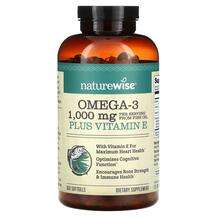 Naturewise, Omega-3 Plus Vitamin E, Омега 3, 360 капсул