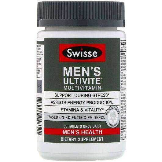 Основне фото товара Swisse, Men's Ultivite Multivitamin 50, Мультивітаміни для чол...