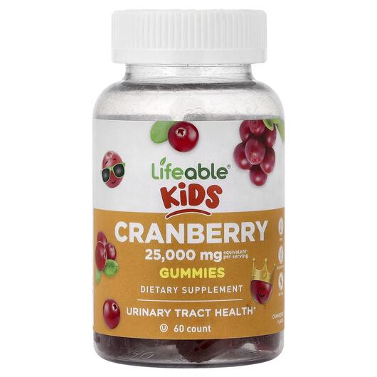 Основне фото товара Lifeable, Kids Cranberry Gummies, Журавлина, 60 таблеток