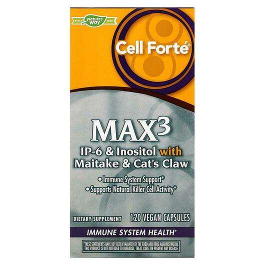 Основне фото товара Nature's Way, Cell Forte Max3, Підтримка імунітету, 120 капсул