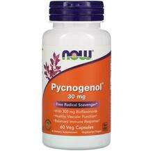 Now, Пикногенол 30 мг, Pycnogenol 30 mg, 60 капсул