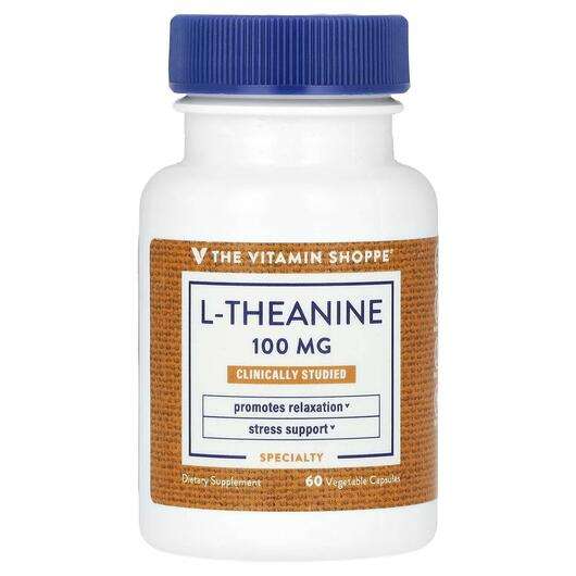 Основне фото товара The Vitamin Shoppe, L-Theanine 100 mg, L-Теанін, 60 капсул
