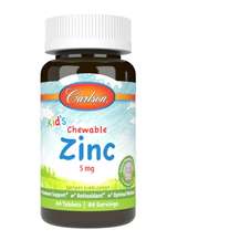 Carlson, Kid's Chewable Zinc 5 mg, Цинк в пастилках, 84 таблеток