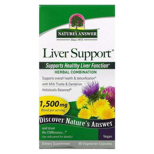 Основне фото товара Nature's Answer, Liver Support 1500 mg, Підтримка печінки, 90 ...