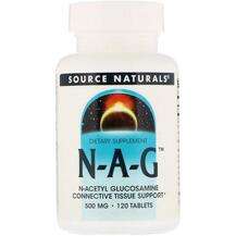 Source Naturals, N-A-G 500 mg 120, N-A-G 500 мг, 120 таблеток