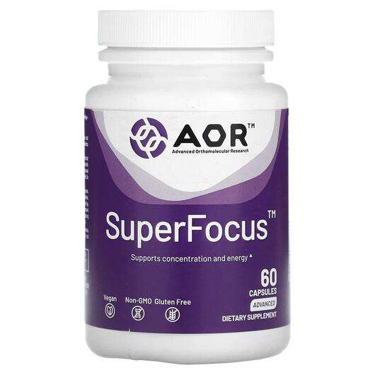 Основное фото товара AOR, Поддержка мозга, SuperFocus, 60 капсул
